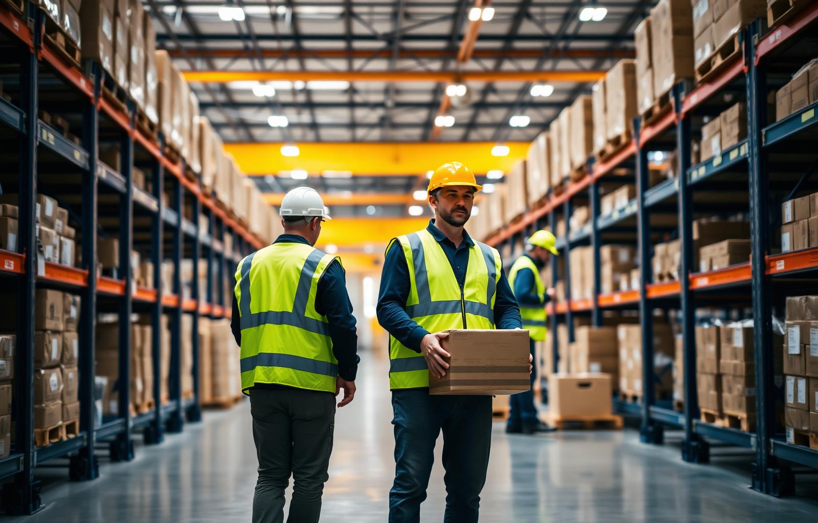 Fast Go Courier warehouse team scanning packages